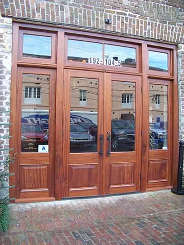 Exterior store fronts.